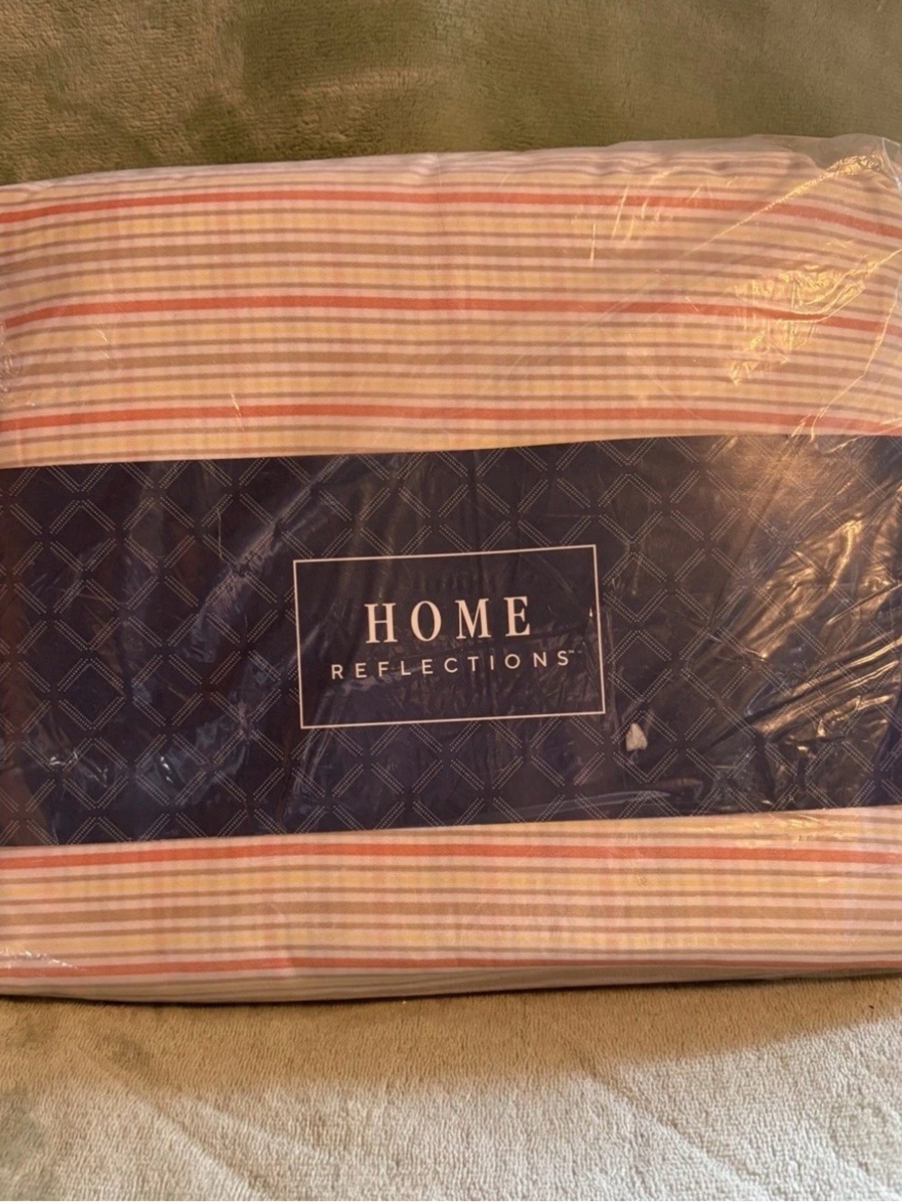 Home Reflections Striped Bedding - Pink, Yellow, Cream